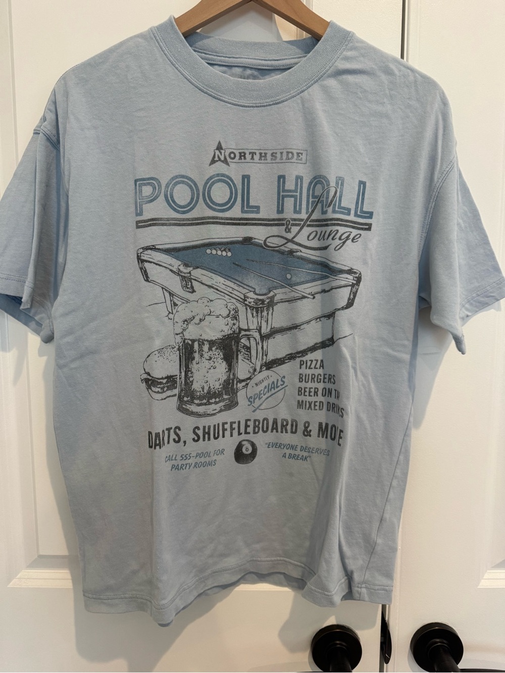 American Eagle Outfitters Light Blue Boxy Fit Tee